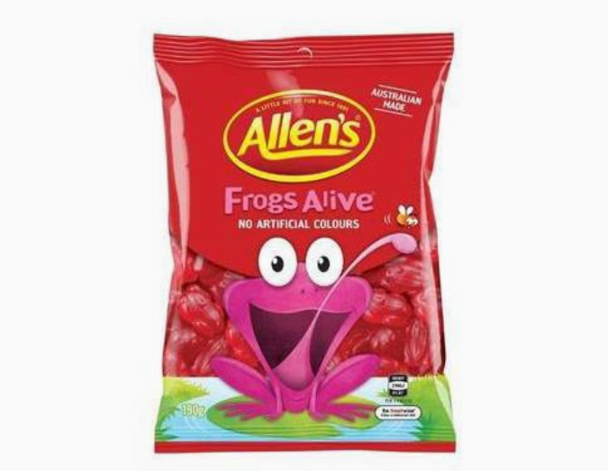 Allen's Lolly Bag Sourz Rainbow Frogs