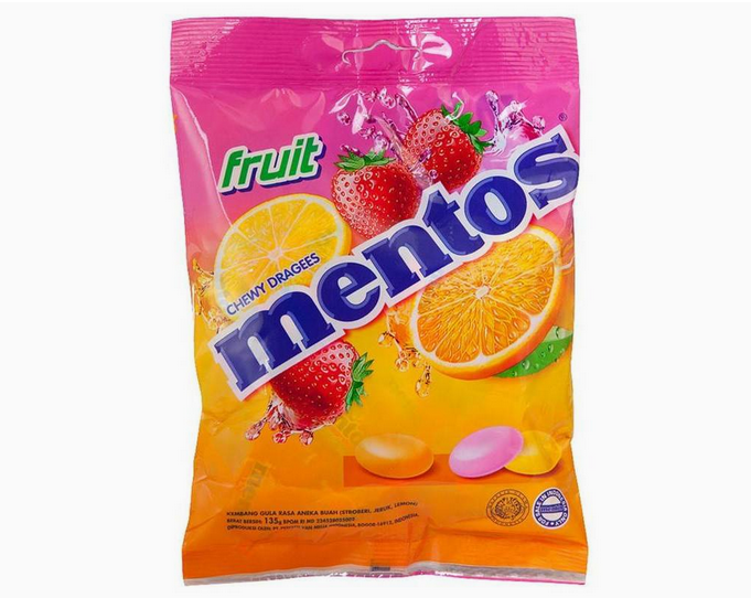 Mentos Fruit Bag 135g